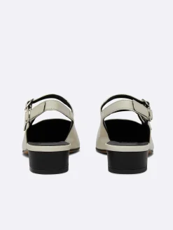 Beige And Black Leather Slingback Mary Janes-Carel Online