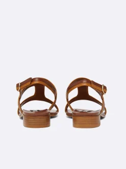 Bi-Brown Leather Sandals-Carel Clearance
