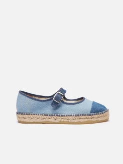 Bi-Denim Canvas Mary Janes Espadrilles-Carel Shop