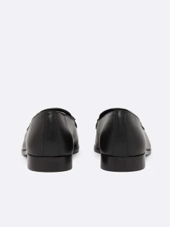 Black And Ivory Leather Loafers-Carel Cheap