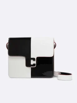Black And White Checkerboard Patent Leather Bag-Carel Online