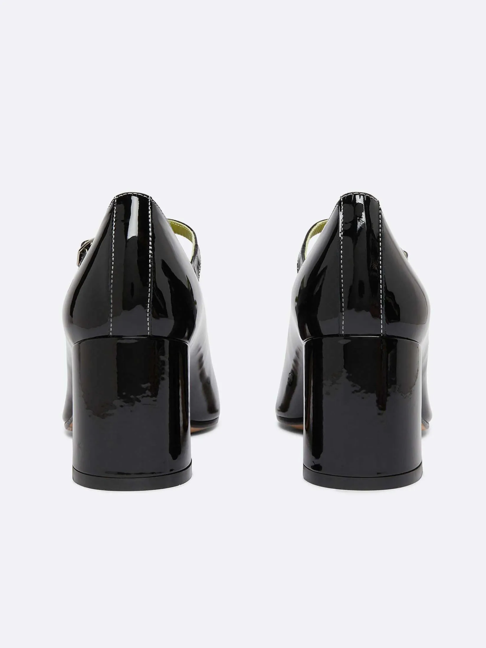 Black And White Patent Leather Mary Janes Pumps-Carel Best Sale
