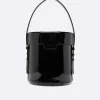 Black And White Patent Leather Bucket Bag-Carel Fashion