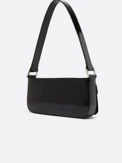 Black Glossy Leather Bag-Carel Clearance