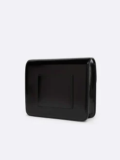 Black Glossy Leather Bag-Carel Best