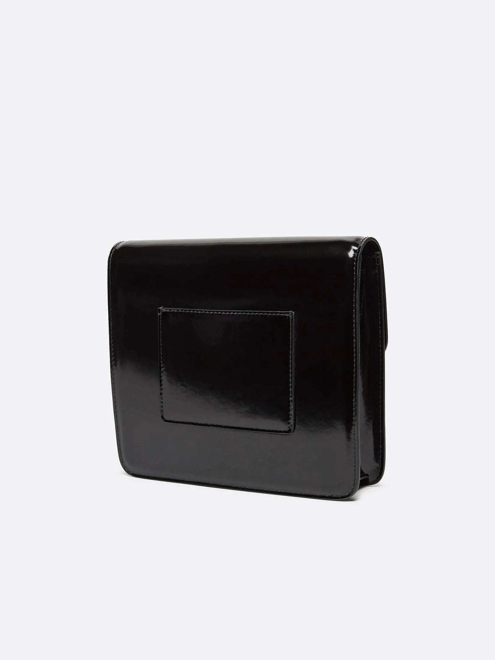 Black Glossy Leather Bag-Carel Fashion
