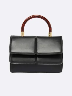 Black Leather Handbag-Carel Best Sale