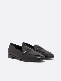 Black Leather Loafers-Carel Cheap