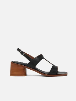 Black Leather Sandals-Carel Best Sale