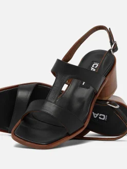 Black Leather Sandals-Carel Best Sale