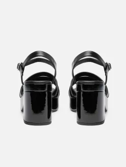 Black Patent And Leather Sandals-Carel Discount