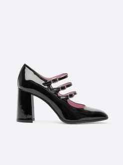 Black Patent Leather Mary Janes Pumps-Carel Flash Sale