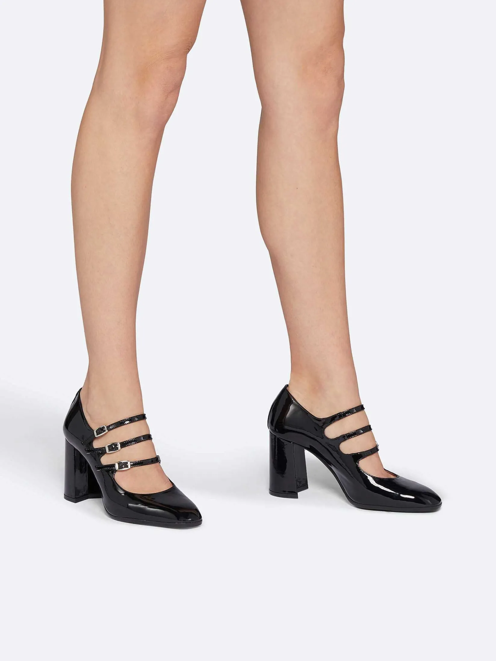 Black Patent Leather Mary Janes Pumps-Carel Flash Sale