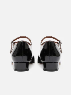 Black Patent Leather Mary Janes Ballet Flats-Carel Clearance
