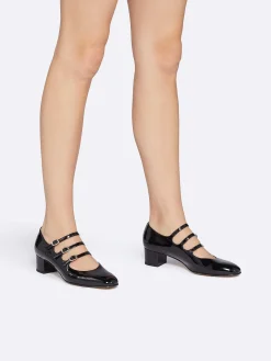 Black Patent Leather Mary Janes Pumps-Carel Best