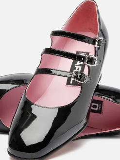 Black Patent Leather Mary Janes Pumps-Carel Best