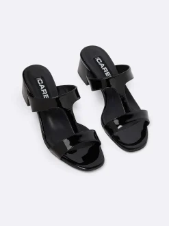 Black Patent Leather Mules-Carel Clearance