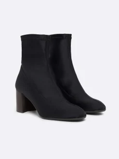 Black Stretch Ankle Boots-Carel New