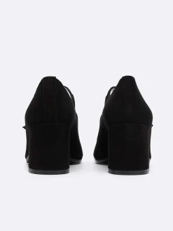 Black Suede Leather Mary Janes Pumps-Carel Best Sale