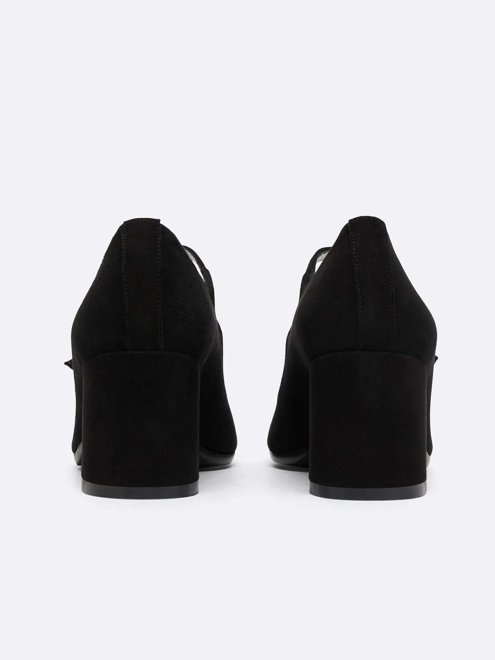 Black Suede Leather Mary Janes Pumps-Carel Best Sale