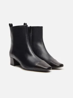 Blue And Black Leather Ankle Boots-Carel Cheap