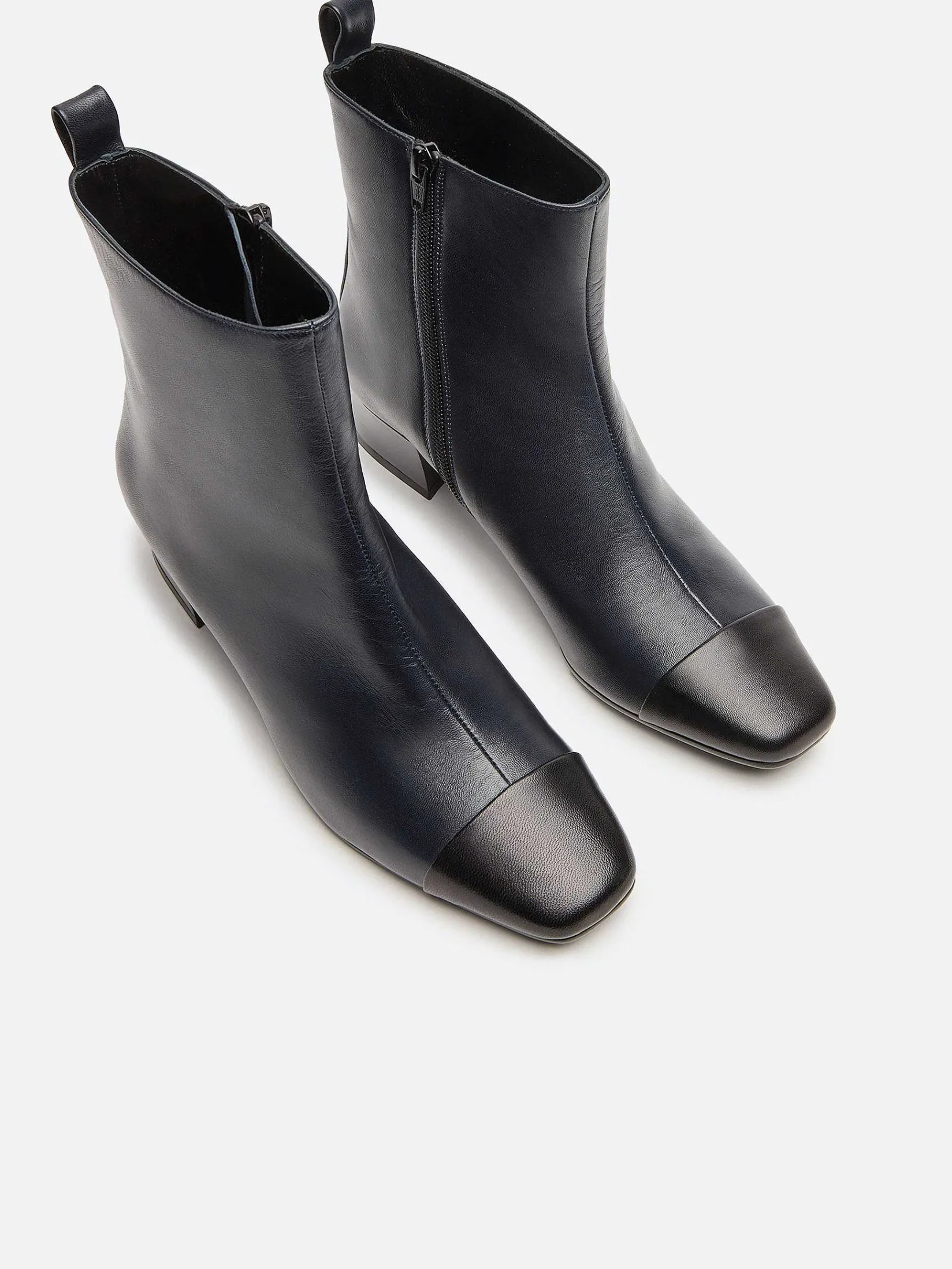 Blue And Black Leather Ankle Boots-Carel Cheap