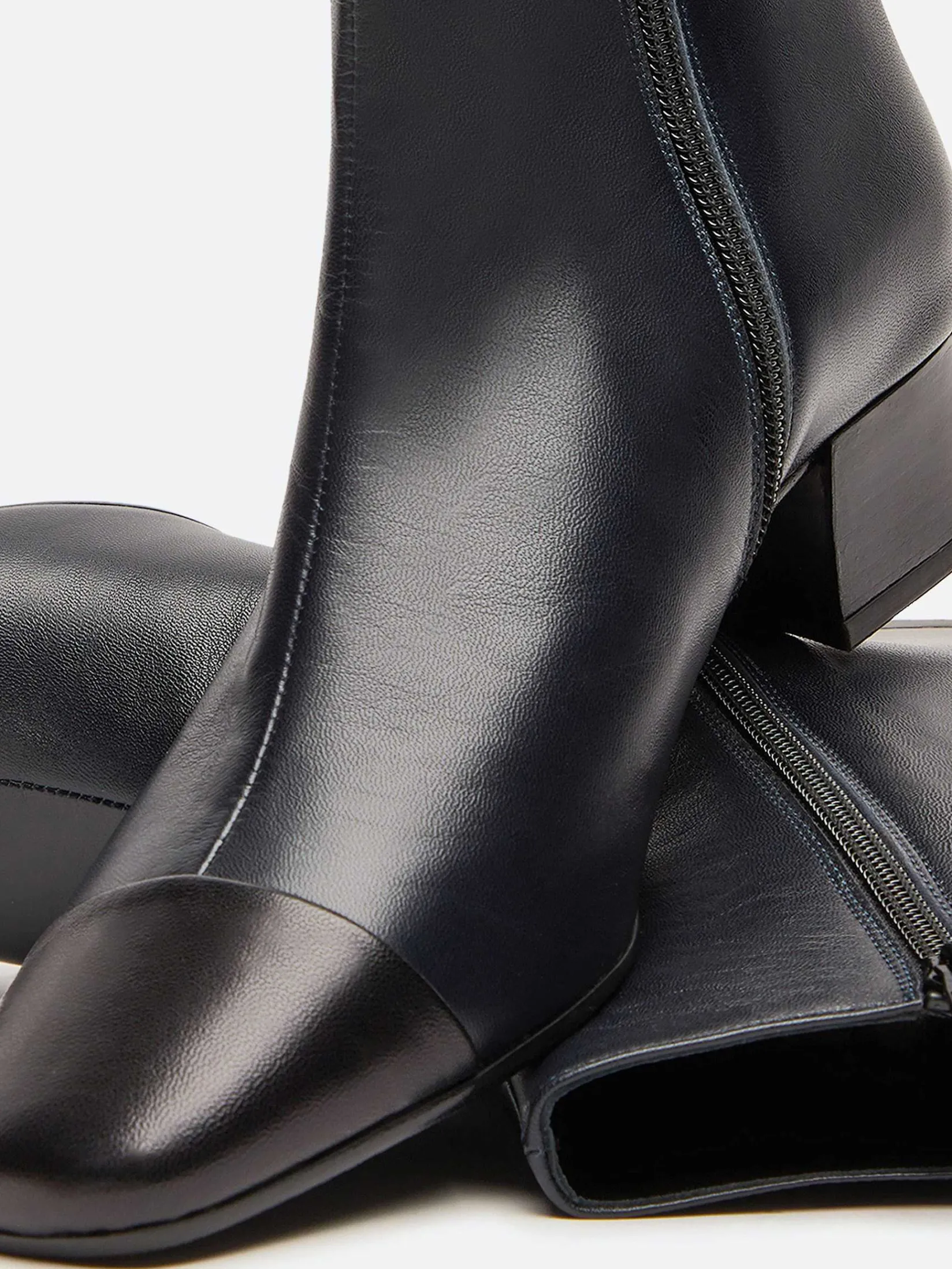 Blue And Black Leather Ankle Boots-Carel Cheap