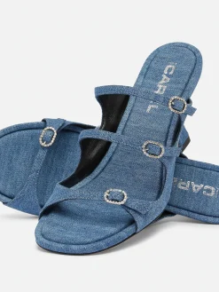 Blue Denim Mules-Carel Hot