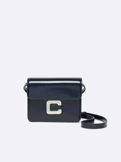 Blue Navy Glossy Leather Bag-Carel Sale