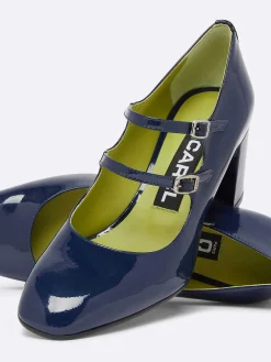 Blue Patent Leather Mary Janes Pumps-Carel Sale