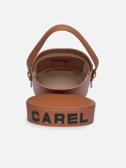 Brown Leather Bucket Bag-Carel Discount