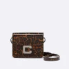 Brown Patent Leather Bag With Leopard Print-Carel Shop