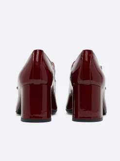 Burgundy Patent Leather Mary Janes Pumps-Carel Online
