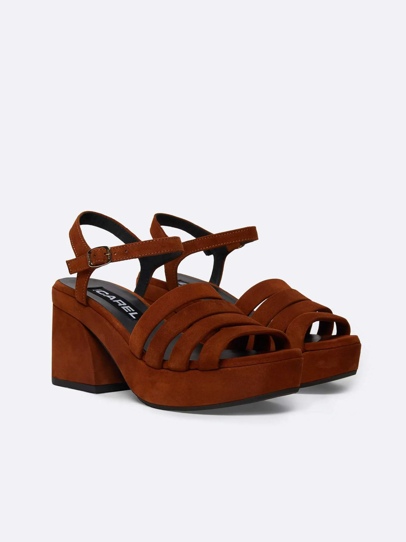 Camel Suede Leather Sandals-Carel Best