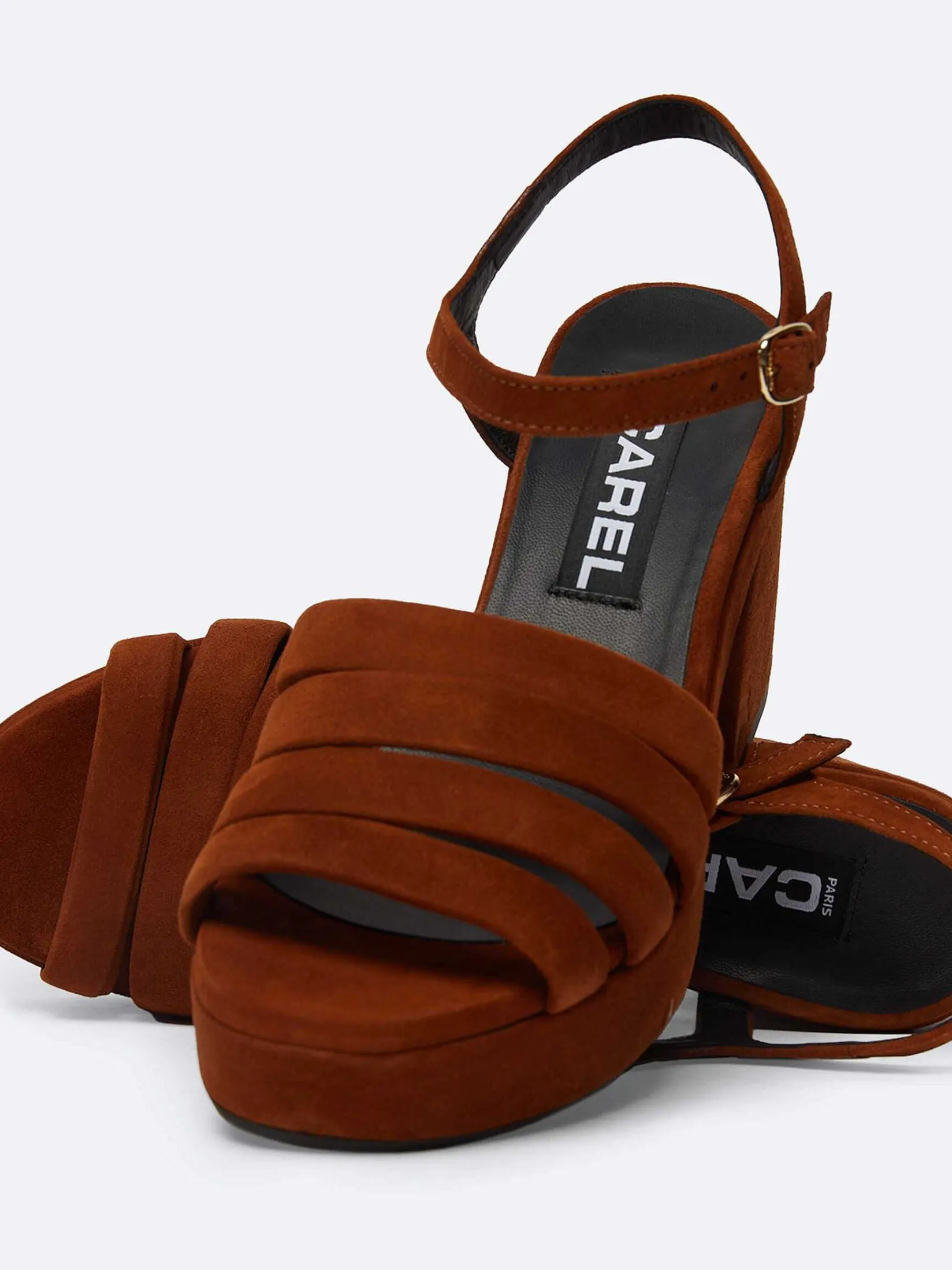 Camel Suede Leather Sandals-Carel Best