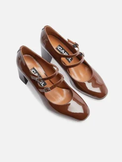 Caramel Patent Leather Mary Janes-Carel Online