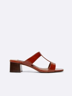 Caramel Patent Leather Mules-Carel Best Sale