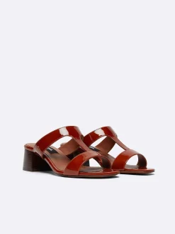 Caramel Patent Leather Mules-Carel Best Sale