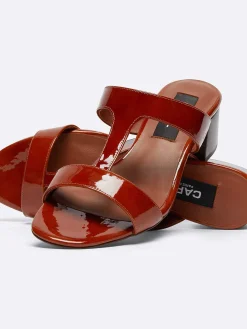 Caramel Patent Leather Mules-Carel Best Sale