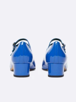 Electric Blue Patent Leather Mary Janes Pumps-Carel Hot