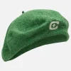Green Wool Beret With Letter C Logo-Carel Fashion