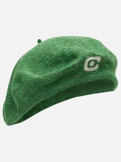 Green Wool Beret With Letter C Logo-Carel Fashion