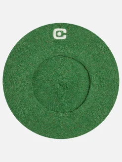 Green Wool Beret With Letter C Logo-Carel Fashion