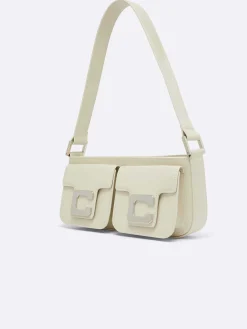 Ivory Glossy Leather Bag-Carel Flash Sale