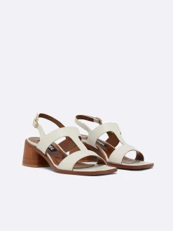 Ivory Leather Sandals-Carel Store