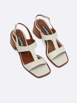 Ivory Leather Sandals-Carel Store