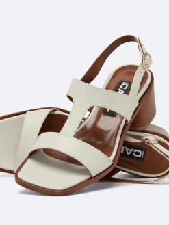 Ivory Leather Sandals-Carel Store