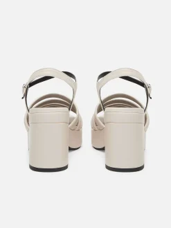 Ivory Leather Sandals-Carel Best