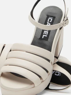 Ivory Leather Sandals-Carel Best