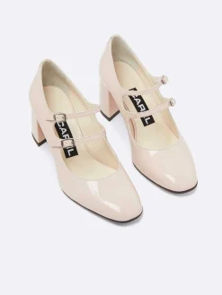 Light Pink Patent Leather Mary Janes Pumps-Carel Best